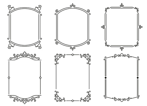 Vector of Vintage Ribbon Frames vector collection