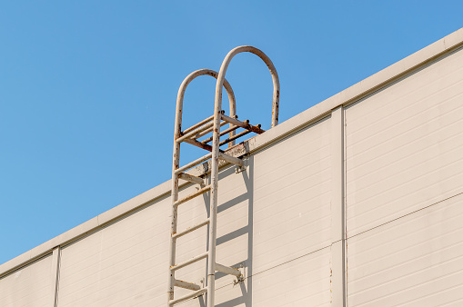 Fire escape to the roof of an office building