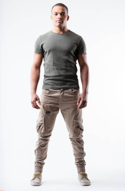 istock Fit black man, slight smile, isolated background 1499941519