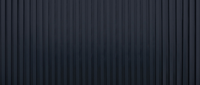 black metal siding fence striped background