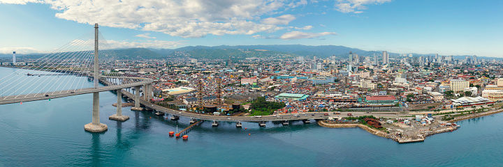 View over Cebu city in the Visayan islands, Philippines.