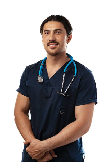 istock Smiling Asian doctor in uniform with stethoscope isolated on white background 1499947312