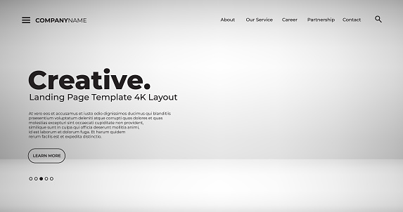 4K Landing Page Template - Abstract dynamic, modern, futuristic, multi colored, simple for website template background