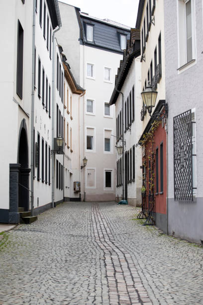 istock Empty cobblestone street and German buildings 1499950994
