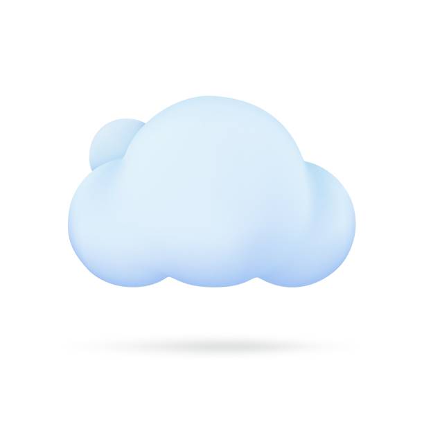istock 3D weather forecast icons white clouds in the rainy season with strong winds and rain 1499951364