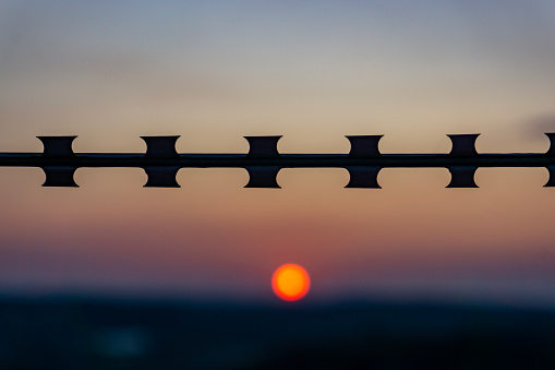 Barbed wire area