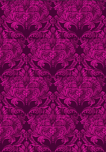 Purple Damask Seamless Pattern Texture Luxury Decorative Textile ...