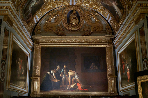Valetta, Malta - June 5, 2023: Interior of beautiful historic Saint John's Cathedral in Valetta, Malta