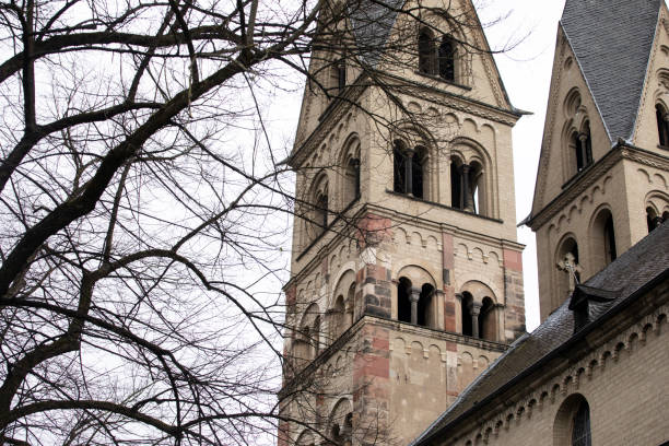 istock Church towers viewed through trees 1499960635