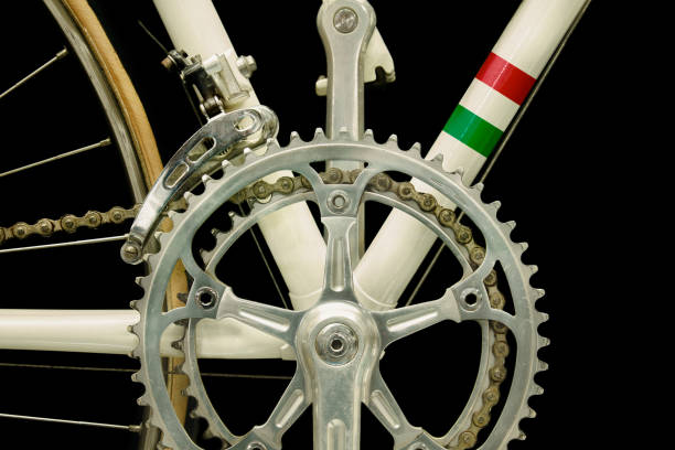 istock Vintage white Italian racing bicycle 1499963185
