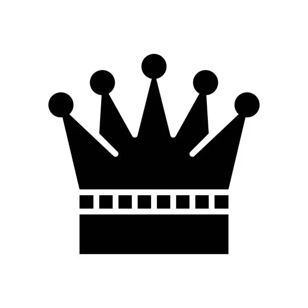 Vector illustration of Content is the King Black Line & Fill Vector Icon
