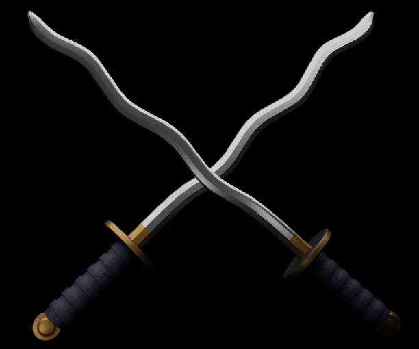 istock Isolated twisted Katana inspired by kirs 1499978107