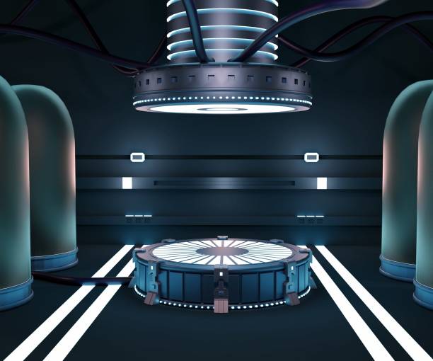 istock Podium in science fiction and technology themes 1499978661