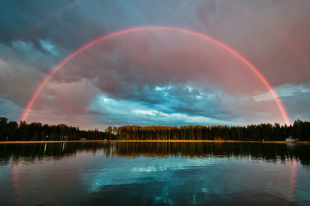 istock Full rainbow over the lake 149997875