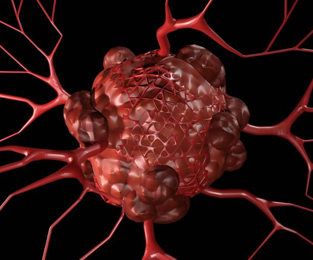 istock isolated  tumor cell and blood arteries 1499980538