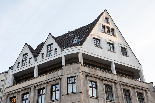 luxury buildings and appartements in germany in front of blue sky