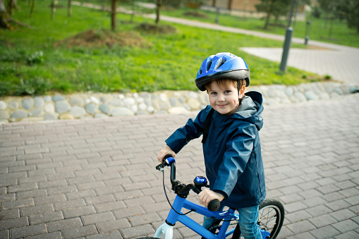 Little boy with bicycle