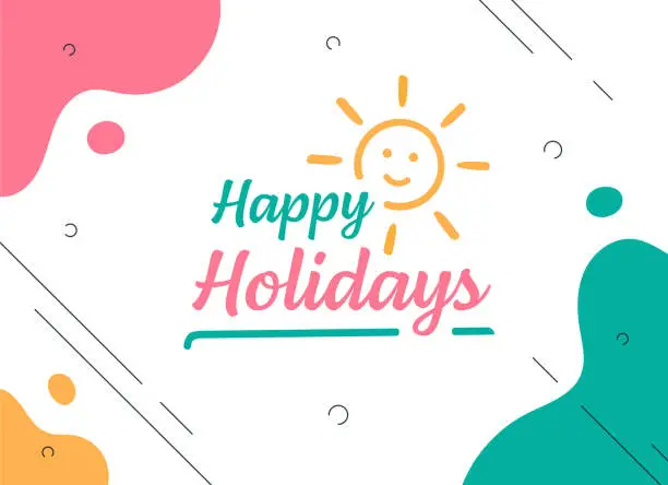 Vector illustration of HAPPY HOLIDAYS ABSTRACT BACKGROUND