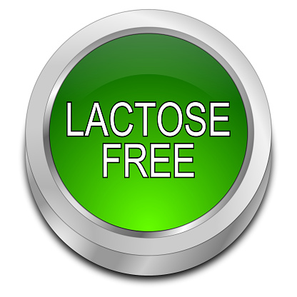 lactose free button green - 3D illustration