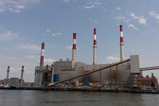 New York, NY, USA, June 17, 2023: Ravenswood Generating Station in Queens, New York, USA