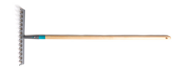 istock Rake with a wood handle isolated over a white background 1500010915