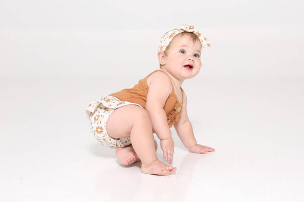 istock Beautiful baby girl on white background 1500017200
