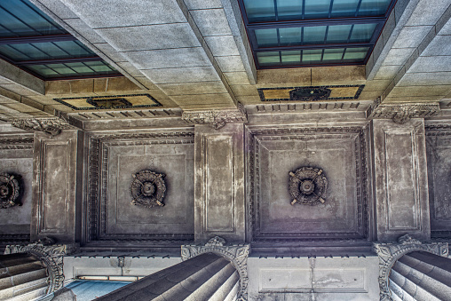 ceiling of an old building