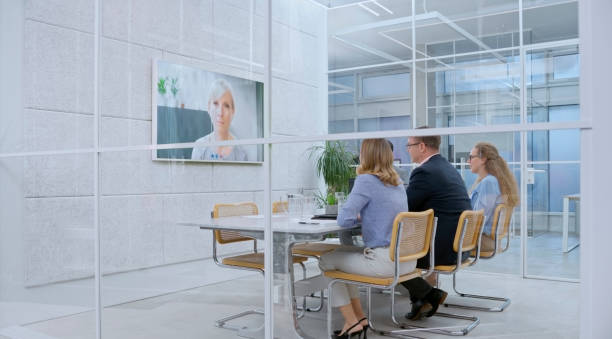 istock Business people on video conference 1500021599