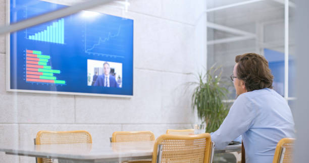 istock Businessman in video conference 1500021609