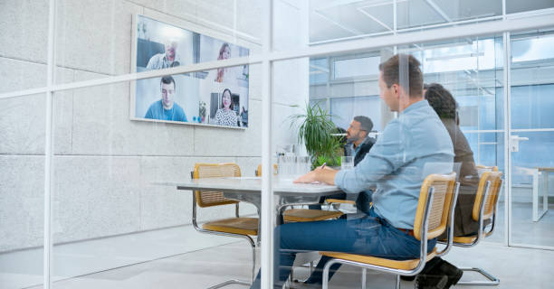 istock Business people on video conference 1500021651