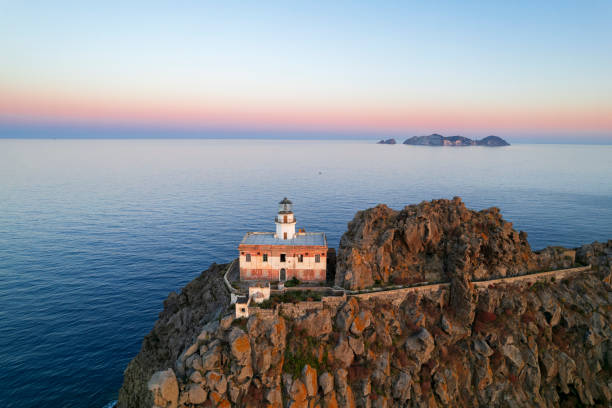 istock Ponza light house at dawn, Italy 1500025813