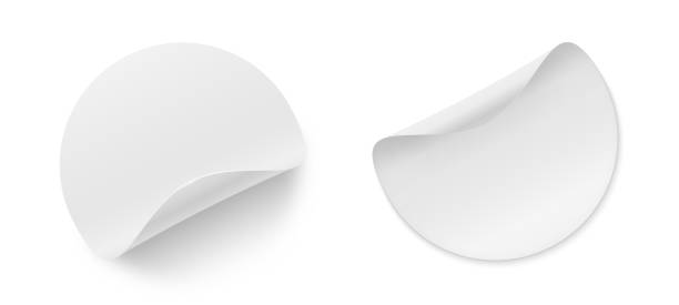 istock A set of realistic stickers with curved edges on a white background. 1500026245
