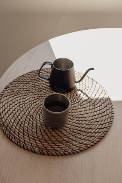 istock Coffee or tea cup on table aesthetic minimalist lifestyle still life 1500028073