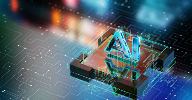 istock The Power of Artificial Intelligence. Transforming Industries and Customer Service. A Look into the Future. Futuristic glowing AI icon processing texts and commands over CPU. CGI 3D render 1500028215