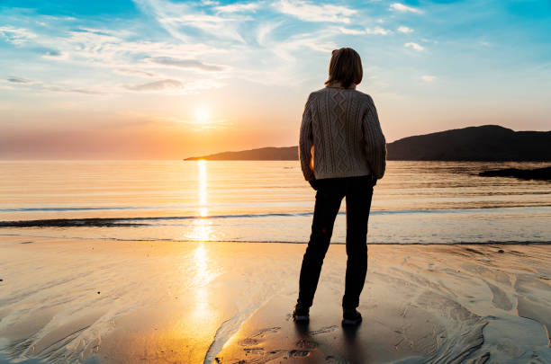 istock Sunset stroll at Achmelvich Beach, Lochinver, Scotland 1500028348