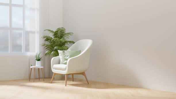 istock Modern vintage interior of living room - 3D Rendering 1500037355
