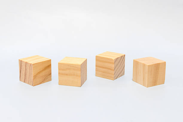 istock Wooden cubes for conceptual design. Education game. isolated on a white background. 1500051547