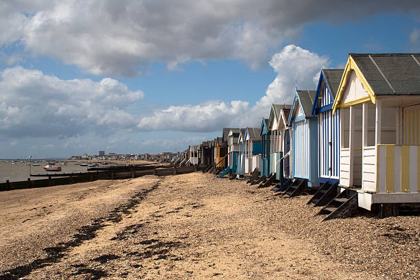 istock Beach Huts, Thorpe Bay, Essex, England 150006048