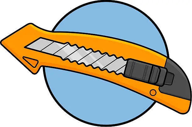 Vector illustration of cutter knife