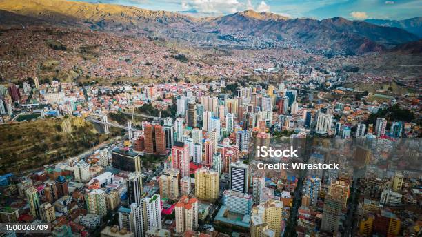 La Paz Bolivia Capital City Slum In Latin American In Andean Cordillera Latin America Stock Photo - Download Image Now