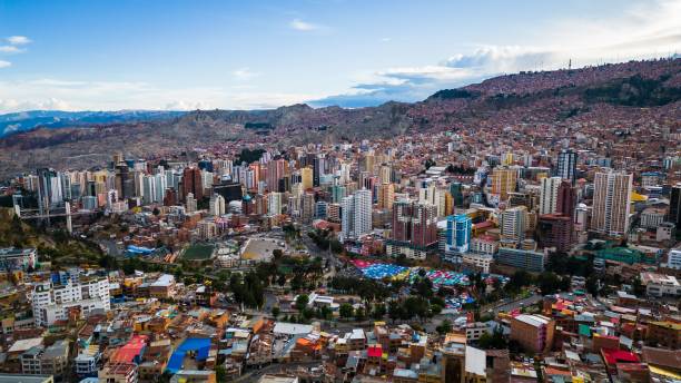 istock Bolivia la paz aerial view skyline 1500068719