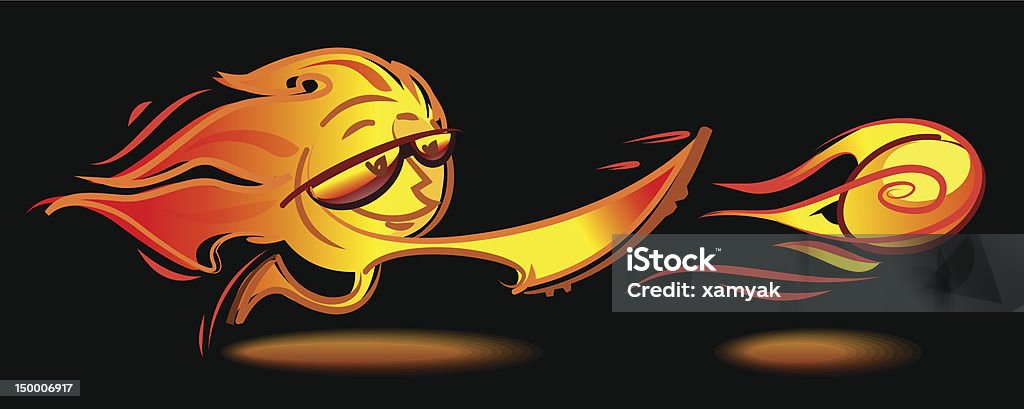 Sun Rising Kick Kick Sun Stock Illustration - Download Image Now - Boot, Cartoon ...