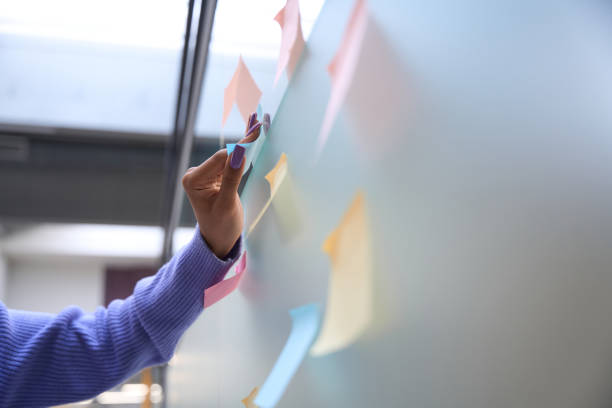 istock African American woman using sticky notes indoors 1500074145