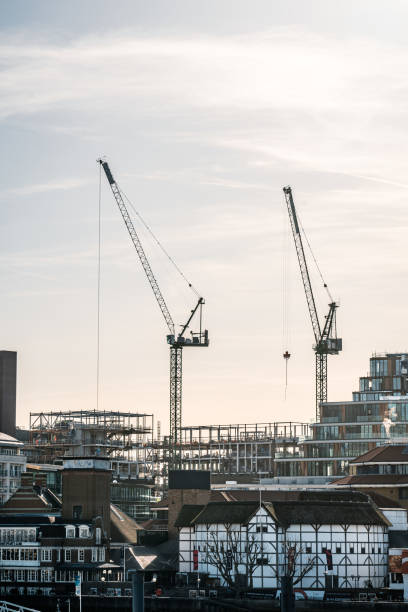 istock Construction with cranes in central London 1500075622