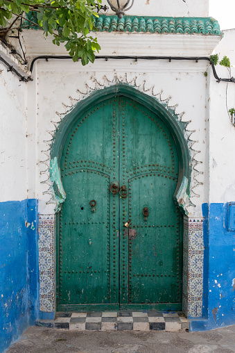 Typical doors in Arabic style in Morrocco