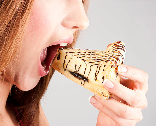 istock Young beautiful woman with a cake 150008822