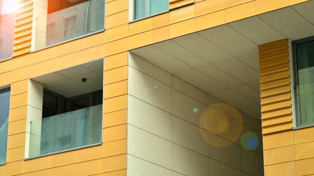 istock Modern apartment buildings exteriors. 1500097456