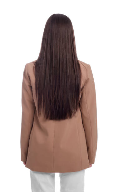 istock Businesswoman in suit on white background, back view 1500099980