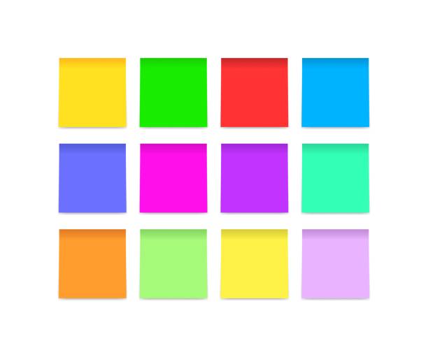 istock Stickers. Flat, color, color stickers, square stickers. Vector icons. 1500100748