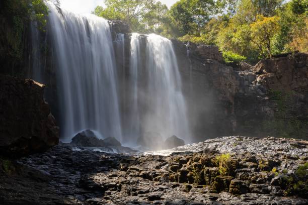 istock Bousra waterfall with long exposure in the daylight in Cambodia 1500107006